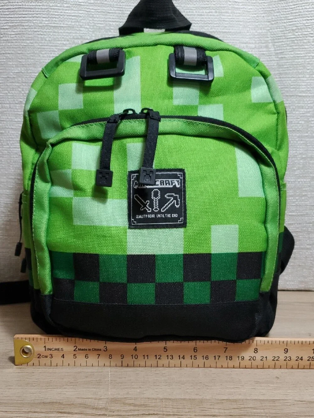Minecraft Backpack Creeper Green Pixel School Bag
